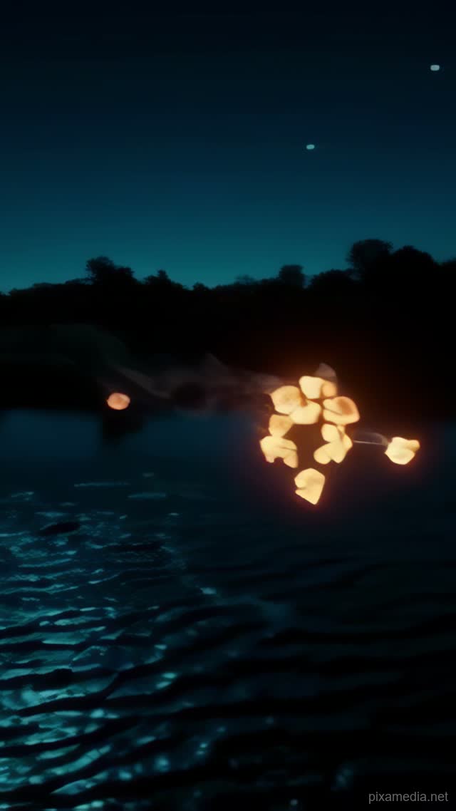 Embers Drift the Black River - Fire & Explosions AI stock